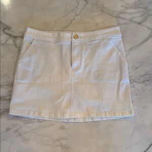 Lilly Pulitzer White Denim Mini Skort